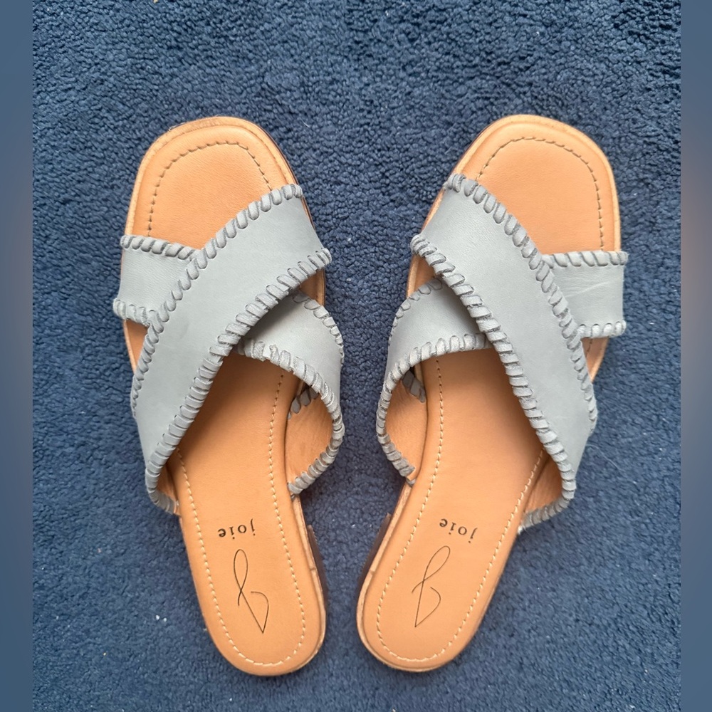 Light blue slides/sandals. Joie brand. Cushion sole. - Picture 2 of 4